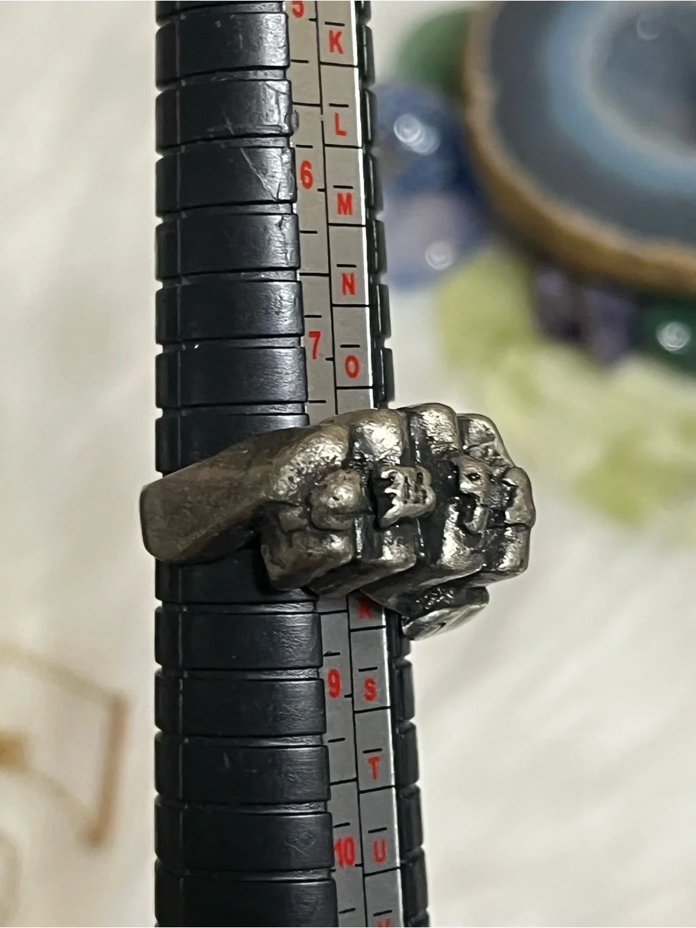 Biker Style Fist Ring